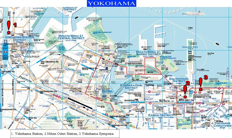Yokohama caminar mapa