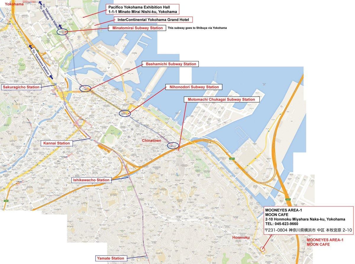 Mapa de pacifico Yokohama