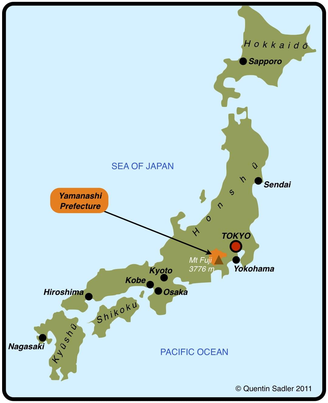 Yokohama en un mapa