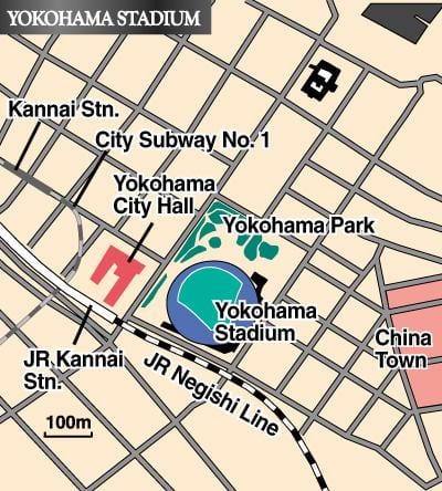 Mapa de Yokohama stadium