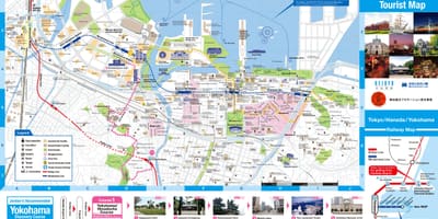 Mapa de Yokohama lugares de interés